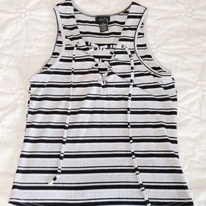 STIPPED CRISS CROSS TANK!